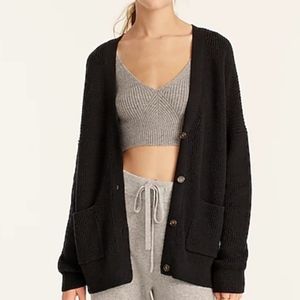 J. Crew V-neck cotton-cashmere cardigan sweater